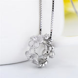 Flower Circle Rings Necklace With Chain Jewelry Wholesale