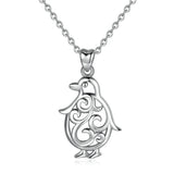 Cute little penguin S925 sterling silver clavicle accessories jewelry animal necklace pendant