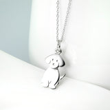 Cute Animal Dog Shaped Necklace Wholesale 925 Sterling Silver For Gifts