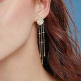 Meteor Tassel Drop Earrings Golden Star Comet Long Dangle Earring Women High Quality 925 Sterling Silver Jewelry
