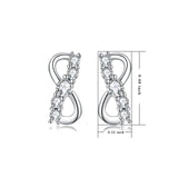Elegant Eight Zirconia Stud Earring AAA Zircon Party Wedding Earrings for Women Fashion Jewelry