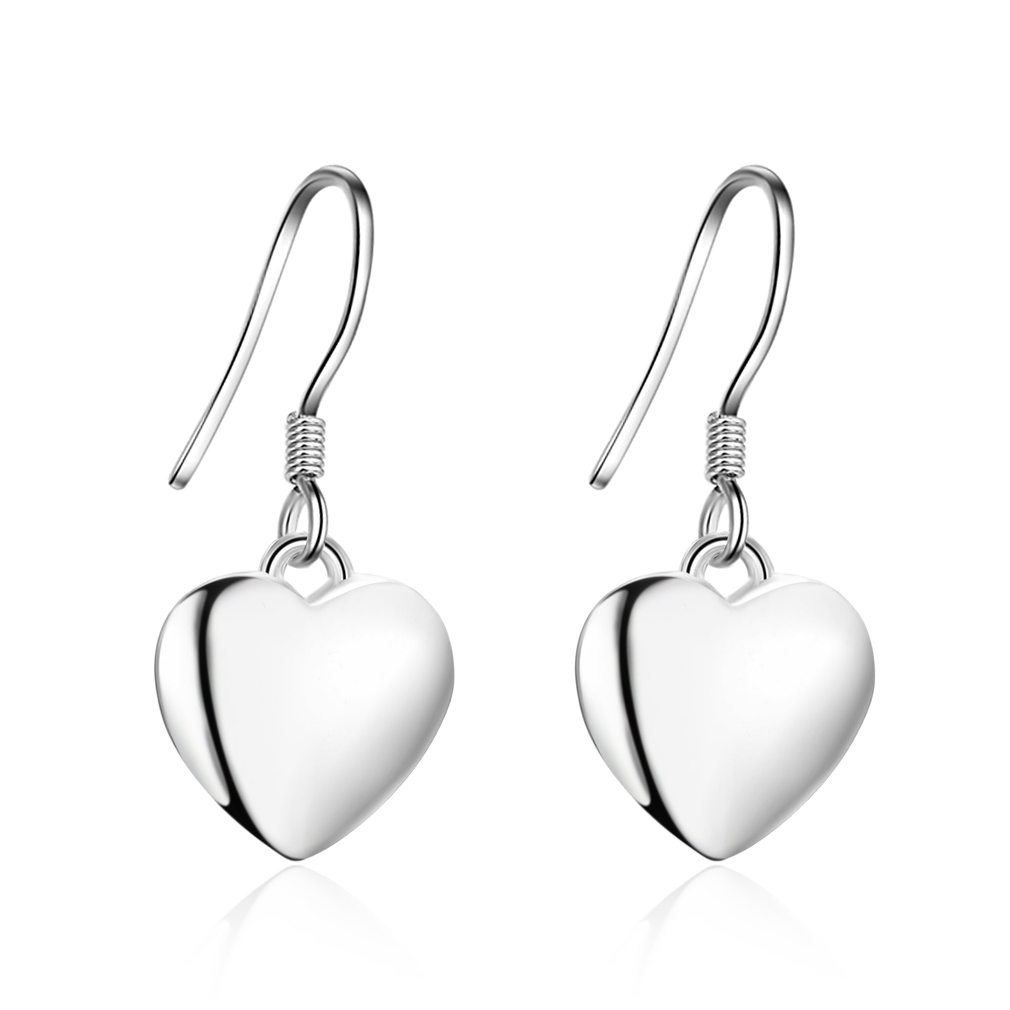 Couple Wife Birthday Gift Jewelry Loving Heart Drop Pendant Earrings