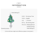 925 Sterling Silver Christmas Tree For  DIY Bracelet  Fashion Jewelry For Gift