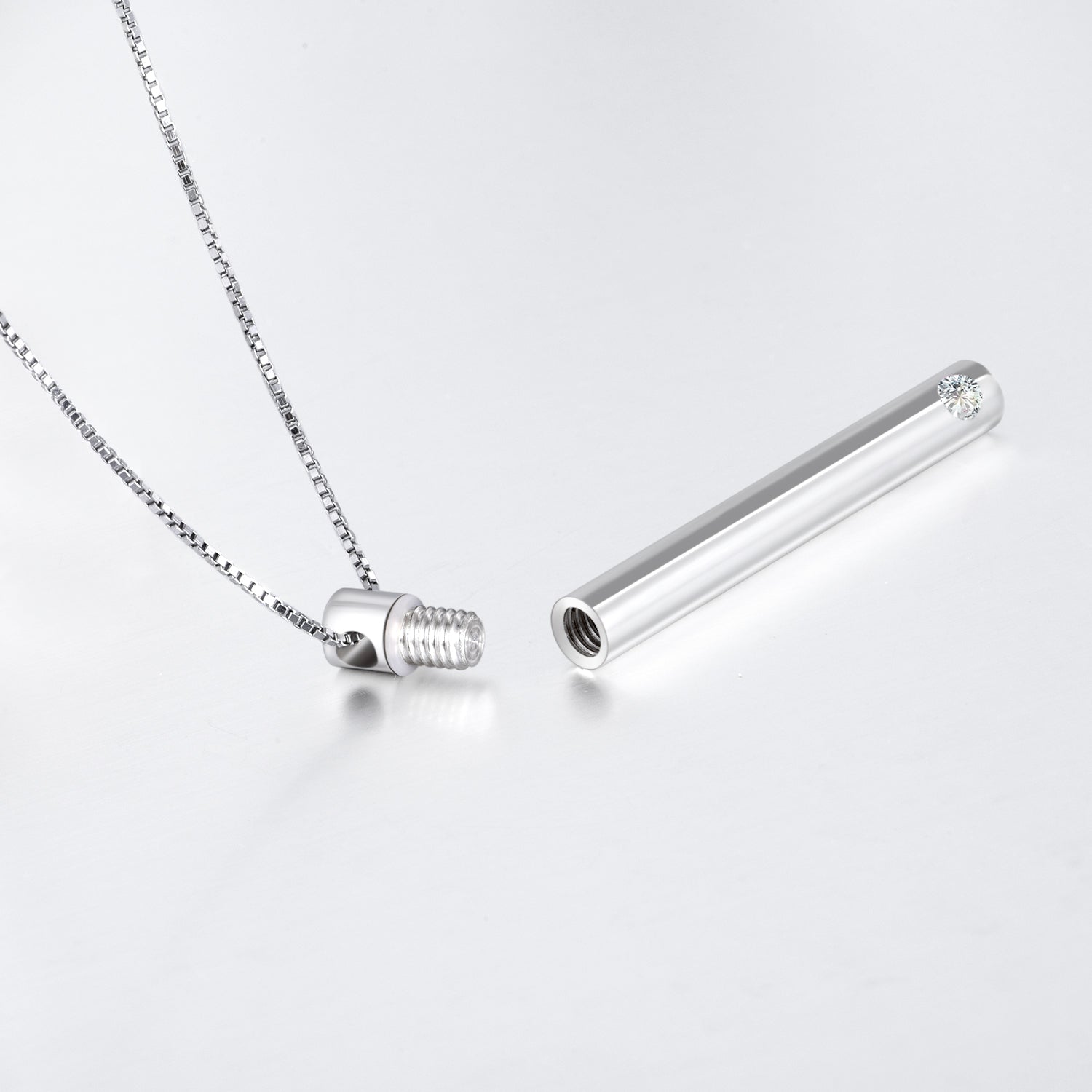 Memorial Ashes Urn Long Bar Necklace Simple  Necklace For Pet Owner