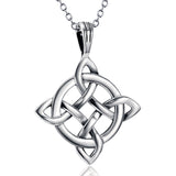 Antique Silver Charm Necklace For Women Infinity Knot Pendant Necklace