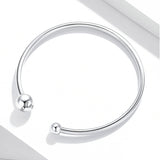 925 Sterling Silver Simple Stretch Bracelet Original Bracelet Bangle For Women Luxury Jewelry Bracelet
