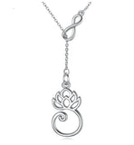 Lotus Pendant Infinity Lotus Necklace