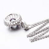 CZ Zircon Pendant Charm Necklace,Female Necklace 925 Sterling Silver