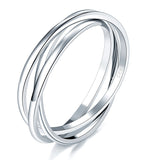 925 Sterling Silver Simple Atmosphere Cross Ring
