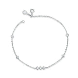 925 Sterling Silver Exquisite Long Chain Bracelets Precious Jewelry For Women