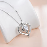 Forever Love Heart Pendant Necklace Mother's Day Gift Necklace