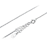 Crossbar Zircon Necklace Love Carved Pure Silver Necklace