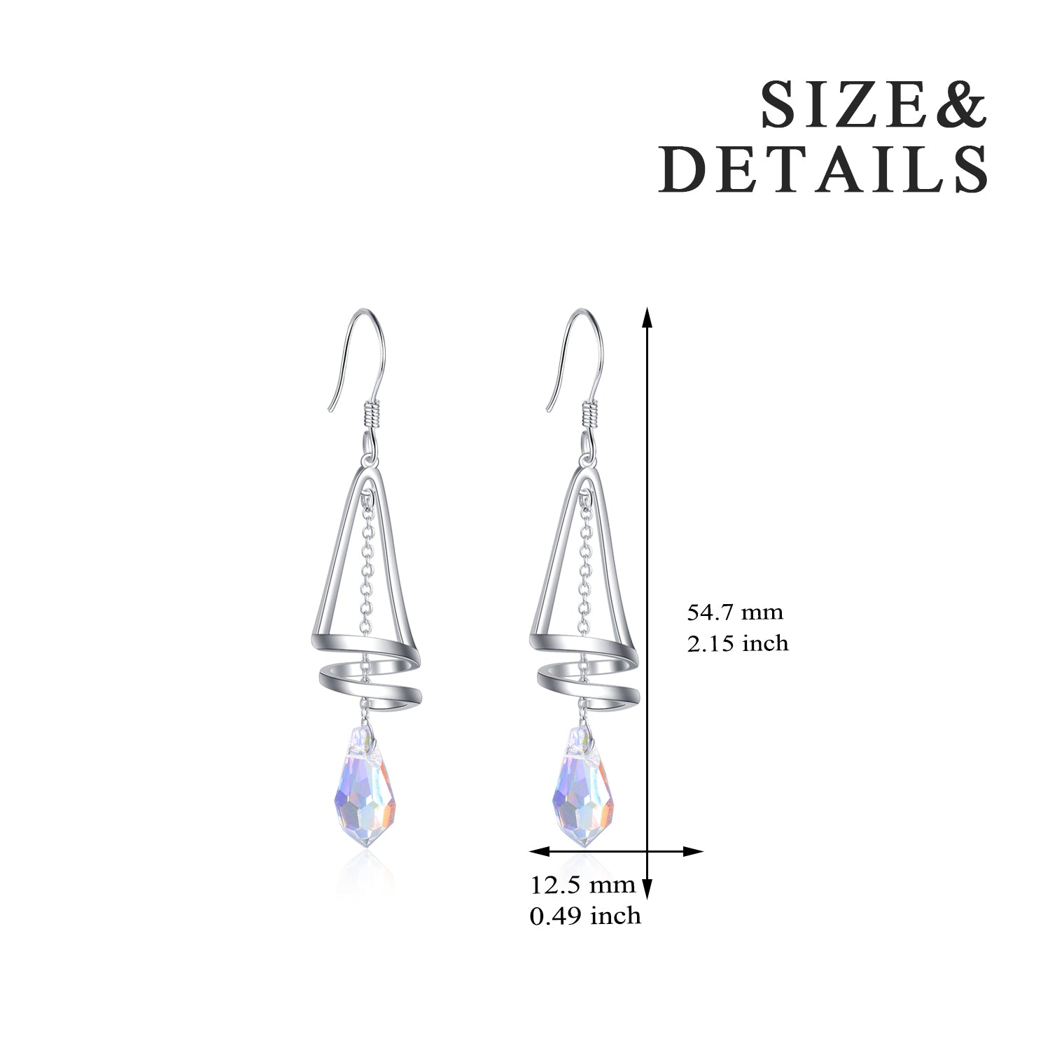 Customized Jewelry Fashion Woman Drop Beautiful Crystal Earrings
