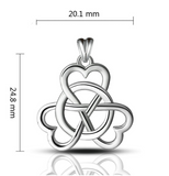 925 Sterling Silver Celtic love knot Pendant Necklace Fashion Jewelry Collares Sterling-Silver-Necklaces Gift