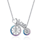 Love Bicycle Pendant Necklace 