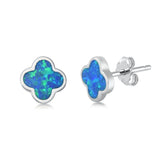 Opal Clover Stud Earrings