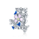 925 Sterling Silver beautiful Open Heart Charm For Bracelet  Fashion Jewelry For Women
