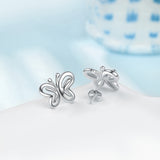 925 Sterling Silver Animal Shape Butterfly Earrings Designs