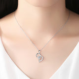 S925 sterling silver heart-shape love zircon pendant love silver jewelry for girlfriend