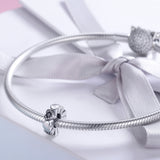 S925 Sterling Silver Zirconia Brilliant Heart Charms