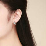 Women Earrings 925 Sterling Silver Metal AAA Cubic Zirconia Starfish Stud Earring Fashion Ears Pin Fashion Jewelry
