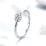 S925 Sterling Silver Love Infinite Ring White Gold Plated cubic zirconia ring