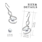 High Quality New Design 925 Silver Sterling Drop Pearl Earrings for Women