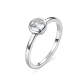 Finger Ring 925 Sterling Silver Minimalist Girlfriend Engagement Wedding Ring