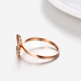18K Gold Fashion Explosion Butterfly Ring Couple Ring Female Korean Version Of Boutique Jewelry