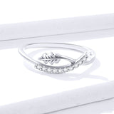 925 Sterling Silver Vintage Leaf Elegance Flower Finger Rings for Girlfriend Jewelry