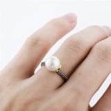 Gold Plating Pearl Mounting Wedding Rings Silver Wholesale