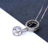 High Quality Gemstone Round Necklace Wife Birthday Necklace Silver