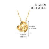 18K Gold Love Pattern Hollow Pendant Necklace