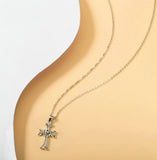 925 Sterling Silver Irish Celtics Cross Knot Pendants Necklaces Collar Fine Celtics jewelry For Man Birthday Gift
