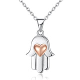 God Hand Necklace Pendant Heart Pendant S925 Sterling Silver fashion necklace