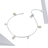 S925 Sterling Silver Chain Bracelet Sterling Silver Summer Lemon Link Bracelets Fine Jewelry Anti-allergy Gifts for Girl