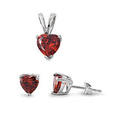 wholesale Heart Necklace Pendant Earrings Jewelry Sets