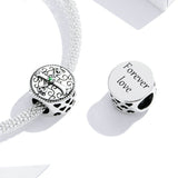 925 Sterling Silve Vintage Round Cross Beads Charm For DIY Charm Precious Jewelry For Women