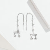 Drop Earrings 925 Sterling Silver Jewelry Gift for girlfriend Engagement Statement Jewelry