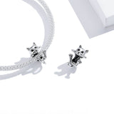925 Sterling Silver Cute Cat Kitty Animal Beads Fit DIY Bracelet Charm Precious Jewelry For Women