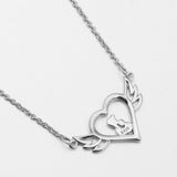 Mother and baby Heart Shaped angles Wings S925 Sterling Silver Gold Plated Necklace Pendant for Mother's Day Gift