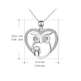 Owl Zirconia Necklace Cubic Silver Wholesale Handmade Necklace
