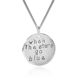 "When The Stars Go Blue" 925 Sterling Silver Pendant Necklace