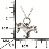 Running animal necklace horse rushing success necklace silver