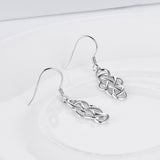 Celtic Knot Dangle Earrings Silver Wire Weaving Earring For Women