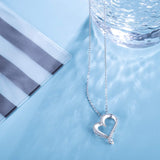 925 Sterling Silver Infinity Heart Necklace Endlessness Love Platinum Plated Diamond Pendant for Women Mother's Day Gift