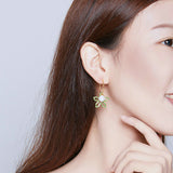 Summer Flower with Pearl Drop Earrings for Women Enamel Korea Fashion Dangle Earrings 925 Stelring Silver Jewelry