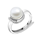 Freshwater Cultual Pearl And White CZ Women Ring