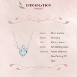 Mom and Baby Heart Shape Necklace