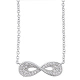 Infinity cubic zirconia pendant necklace